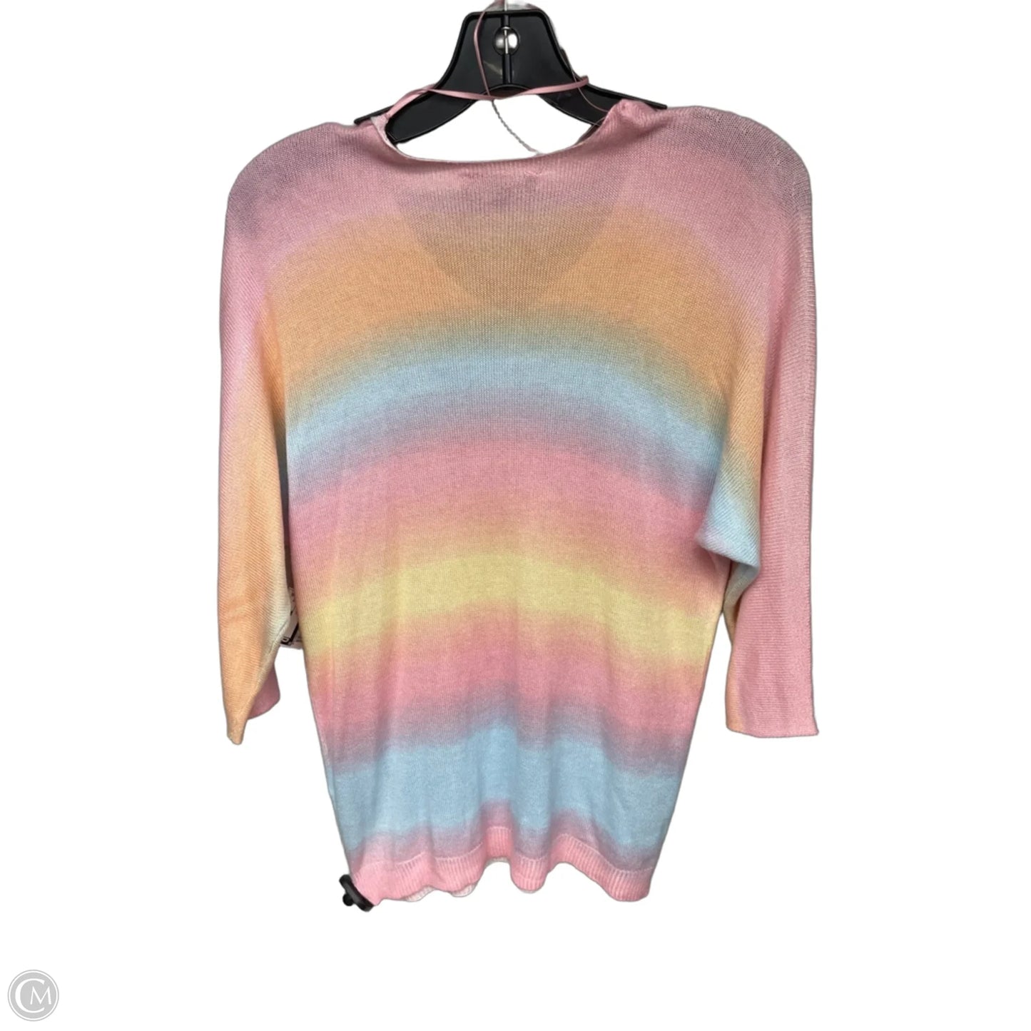 Sweater By Charlie B In Pink & Yellow, Size: Xs