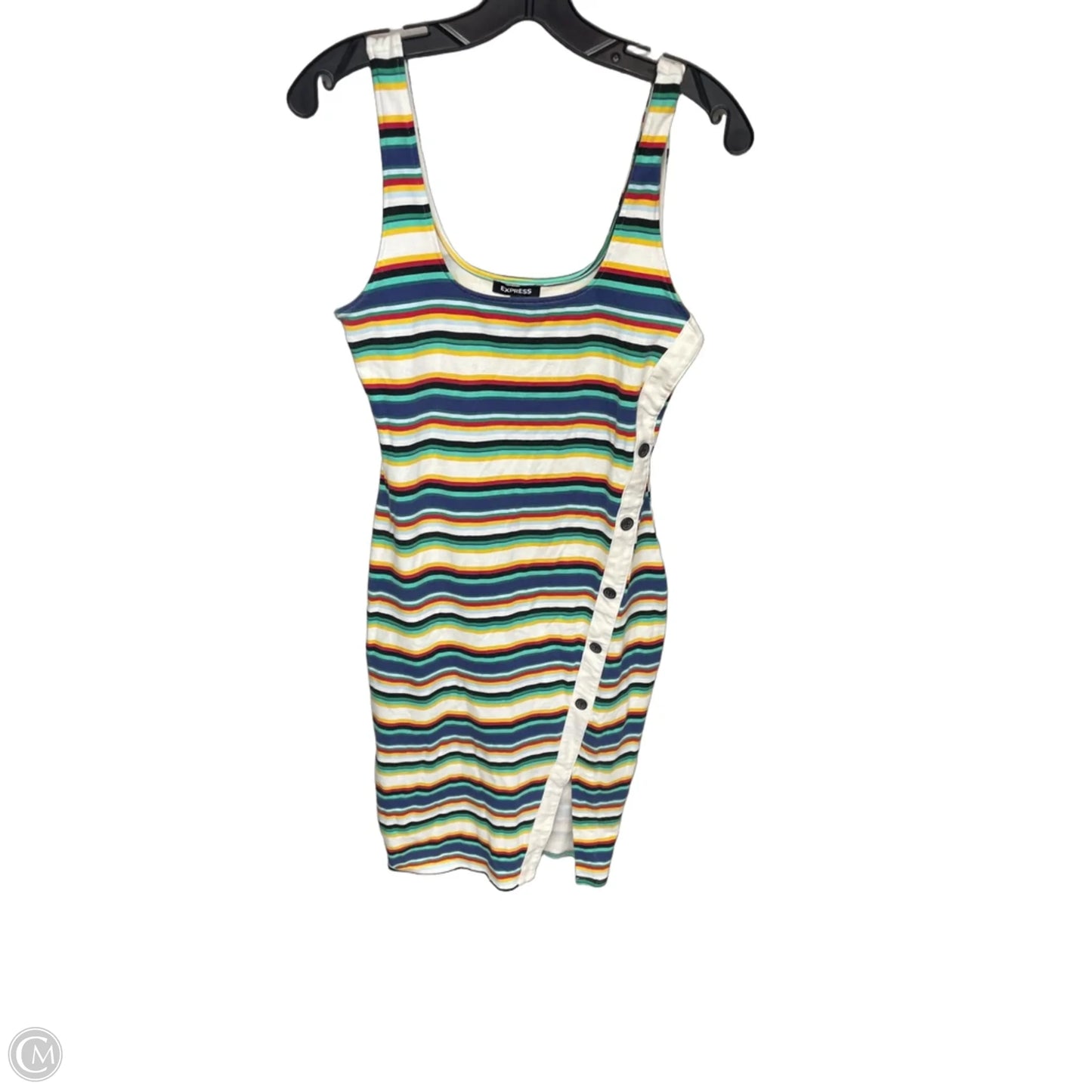 Dress Casual Maxi By Express In Rainbow Print, Size: M