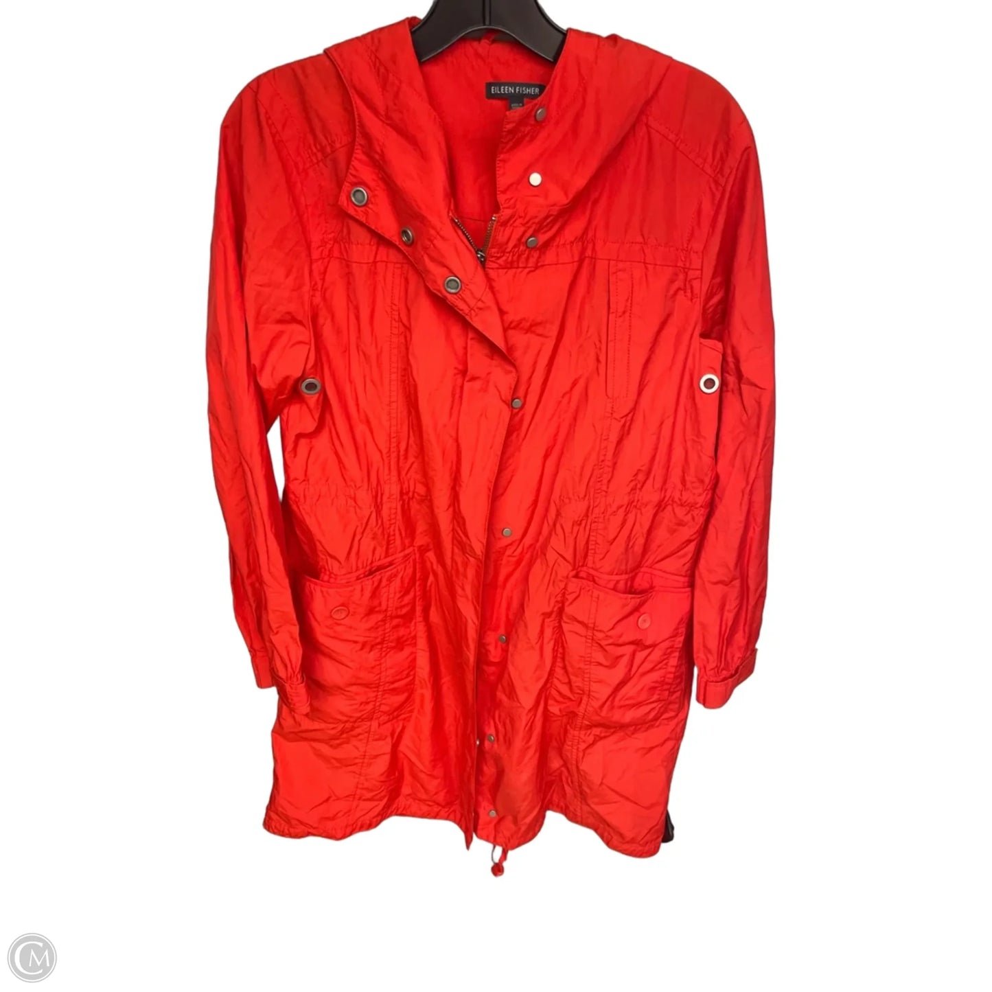 Jacket Windbreaker By Eileen Fisher In Red, Size: Sp