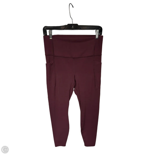 Athletic Leggings By All In Motion In Maroon, Size: L