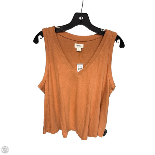 Top Sleeveless By Upwest In Orange, Size: L