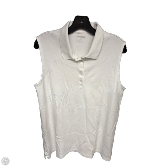 Top Sleeveless By Lands End In White, Size: Xl