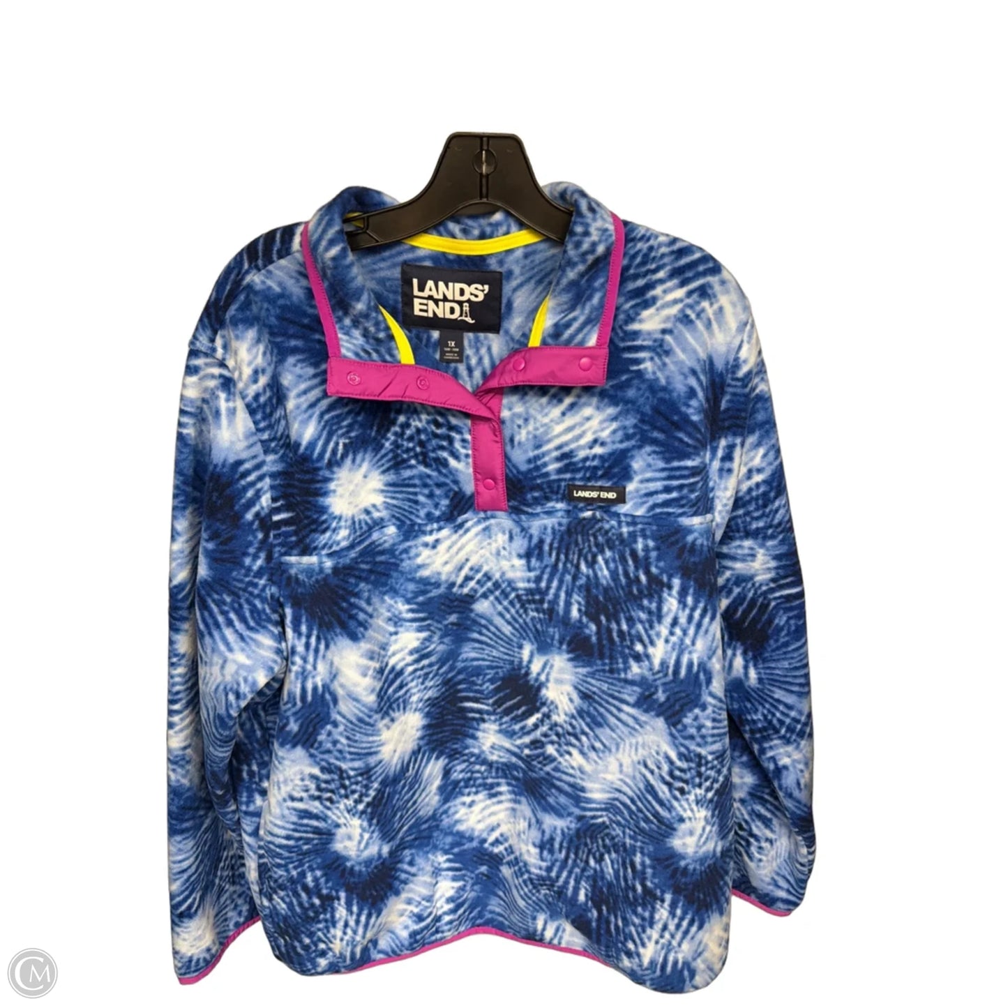 Athletic Fleece By Lands End In Blue & Pink, Size: 1x