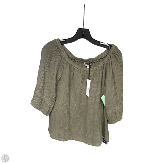 Top Short Sleeve By Michael Stars In Green, Size: S