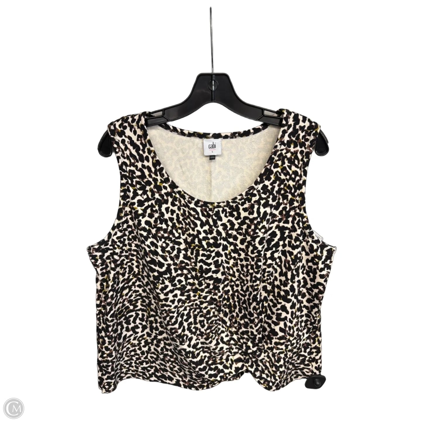 Top Sleeveless By Cabi In Animal Print, Size: L