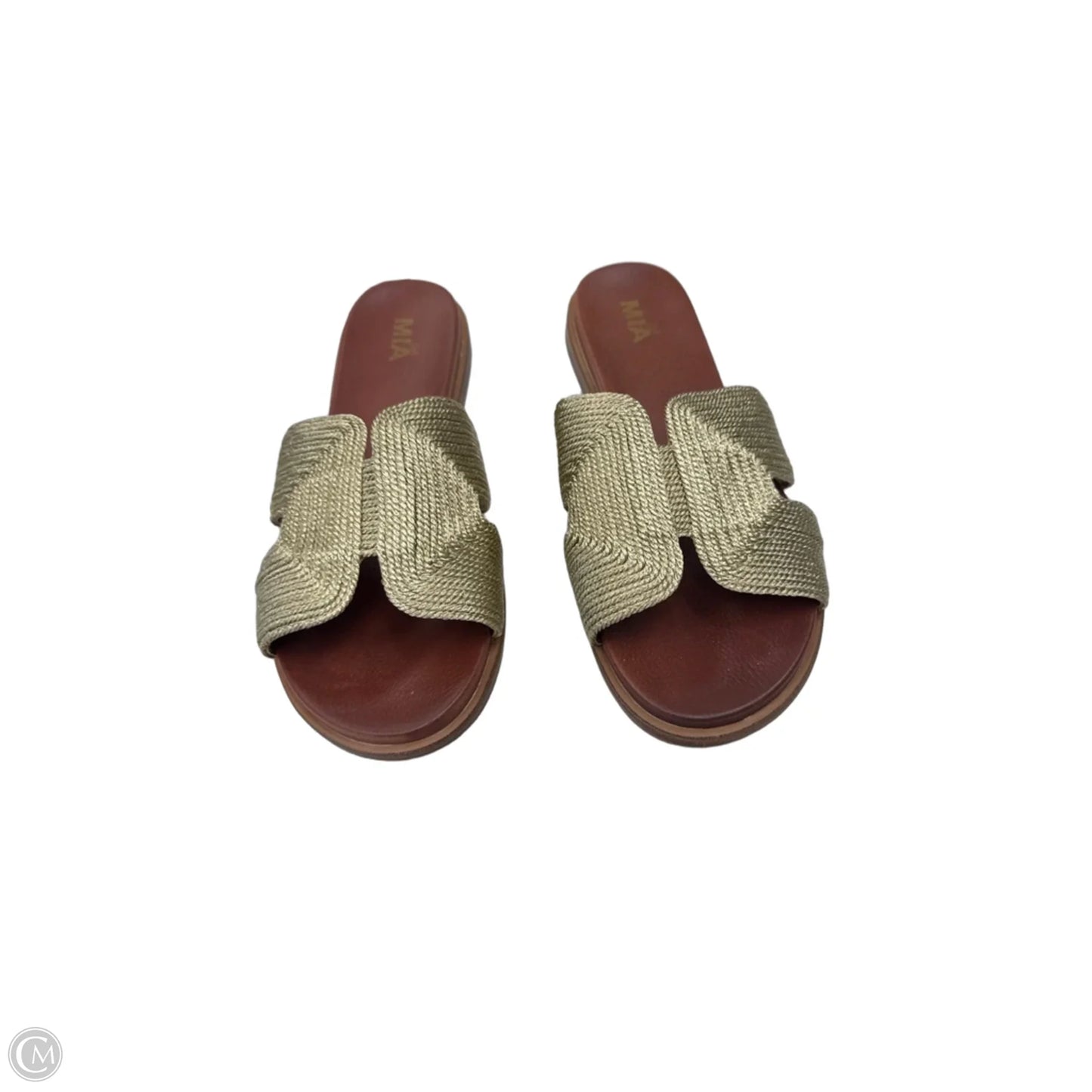 Sandals Flats By Mia In Gold, Size: 9