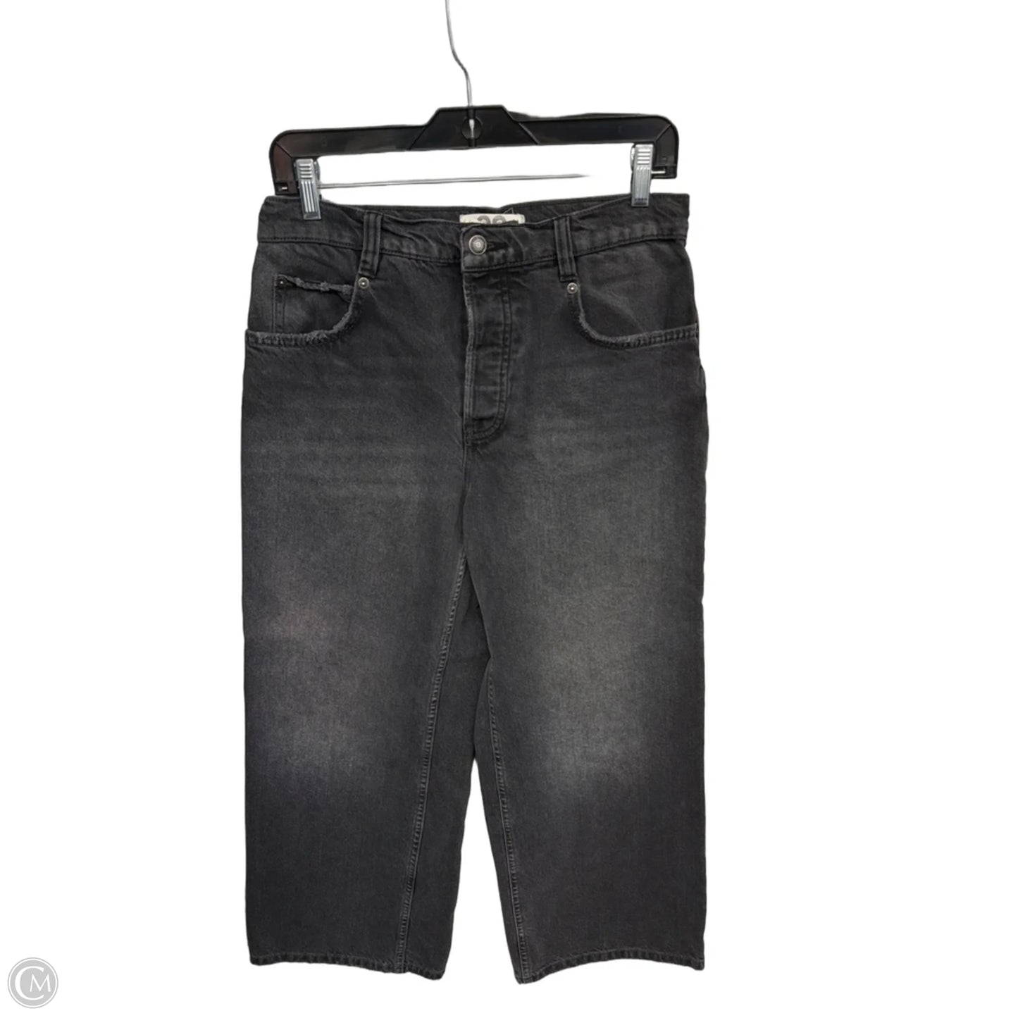 Jeans Wide Leg By We The Free In Black Denim, Size: 8