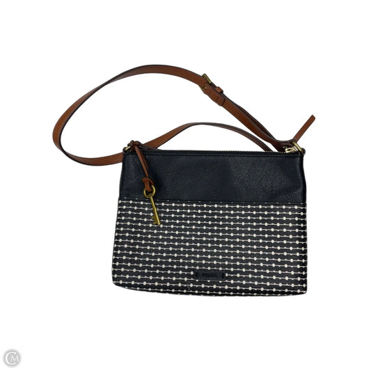 Crossbody Leather By Fossil, Size: Medium