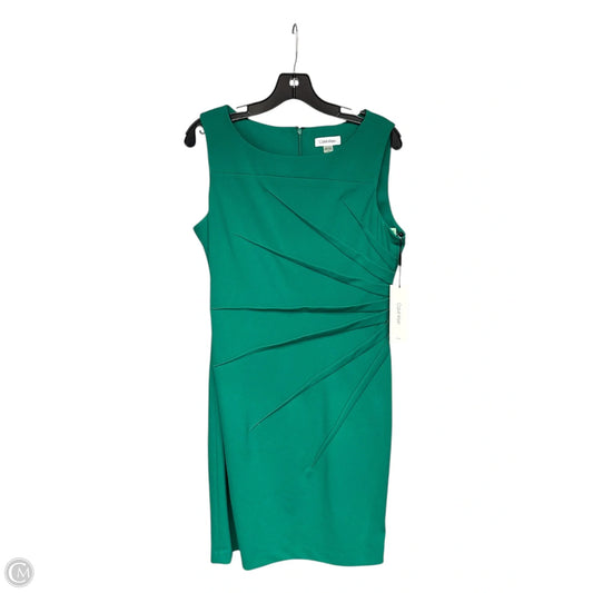 Dress Work By Calvin Klein In Green, Size: 12