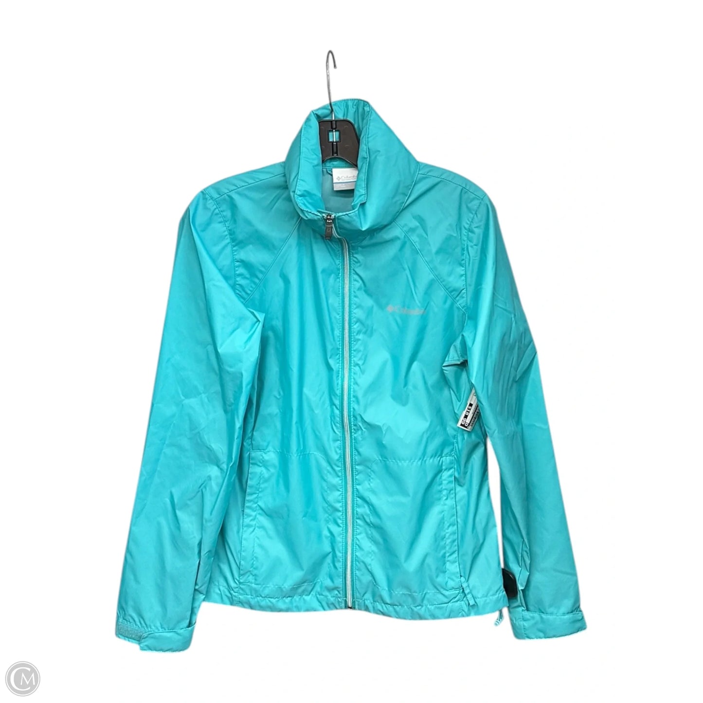 Jacket Windbreaker By Columbia In Blue, Size: S