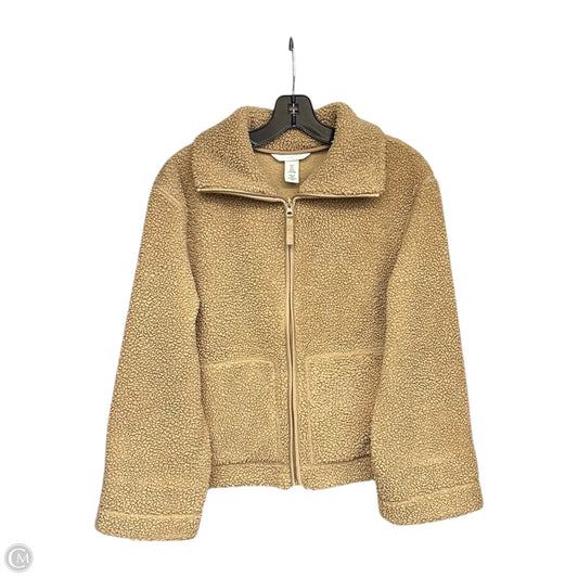 Jacket Faux Fur & Sherpa By H&m In Brown, Size: S