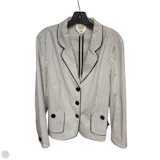 Blazer By Talbots In Black & Cream, Size: 14
