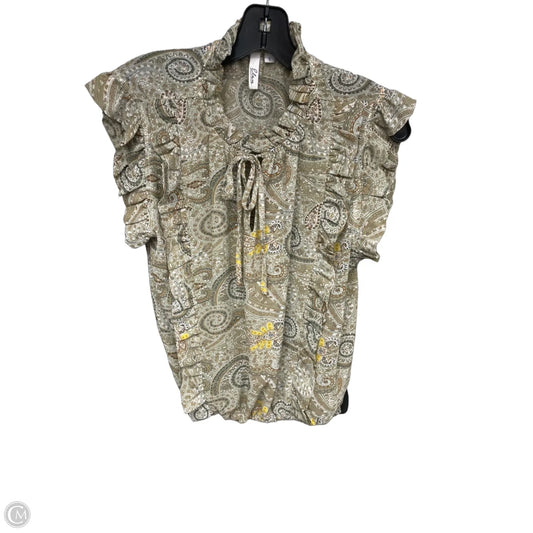Top Sleeveless By Elan In Green, Size: S