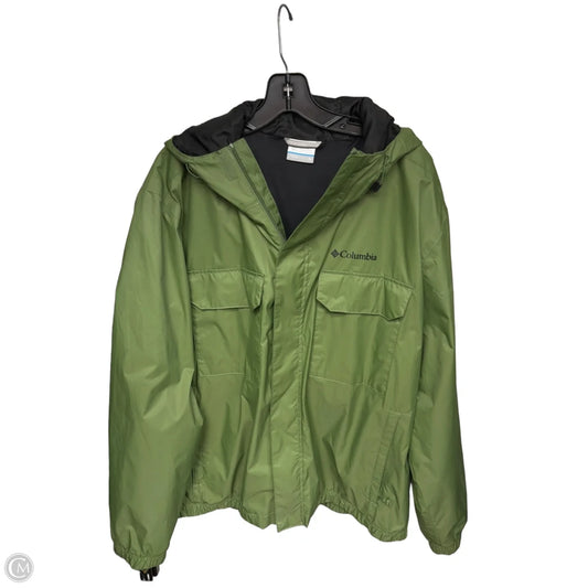 Jacket Windbreaker By Columbia In Green, Size: Xl