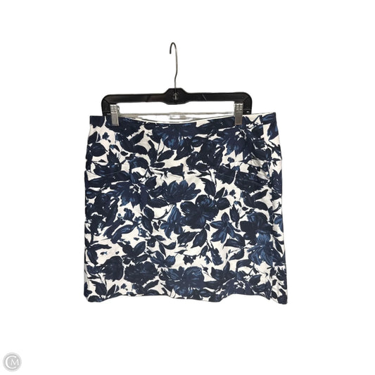 Skort By Sc & Co In Blue & White, Size: Xl