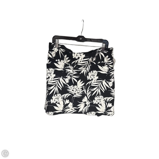 Skort By Sc & Co In Black & White, Size: Xl