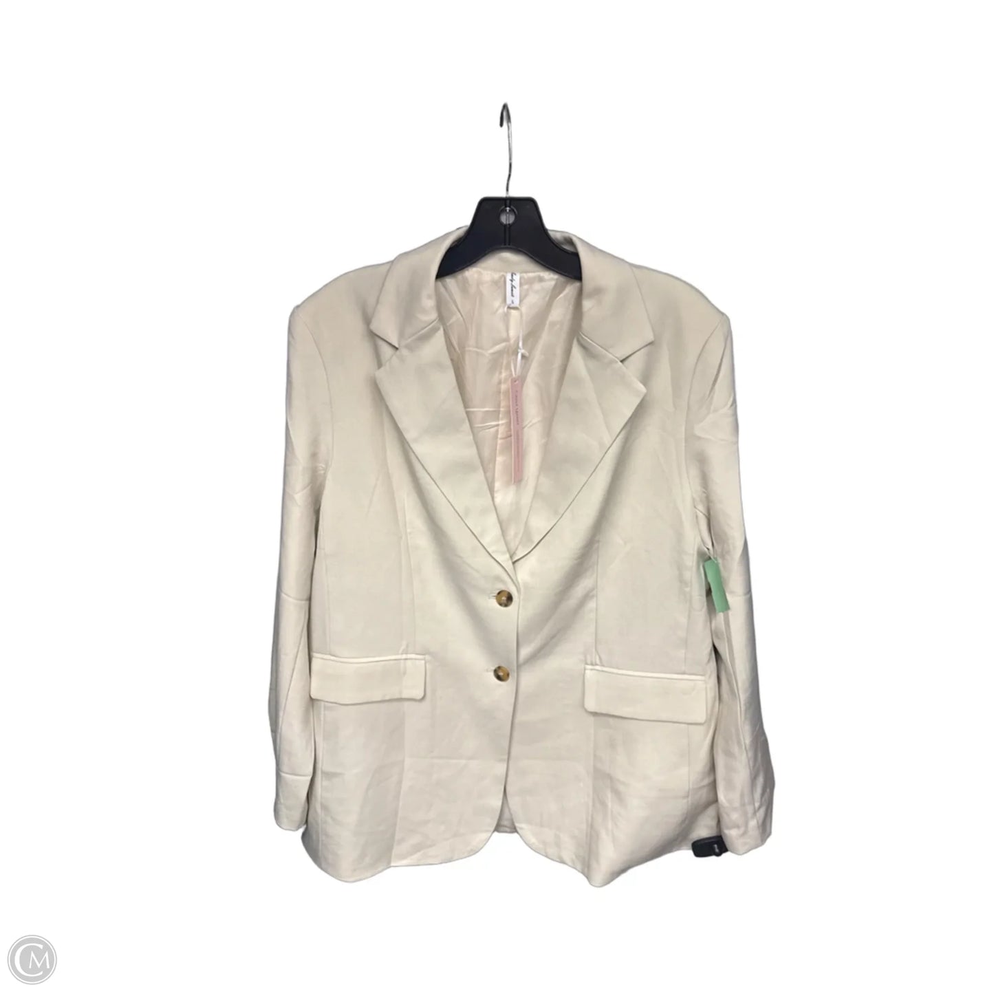 Blazer By Clothes Mentor In Cream, Size: L