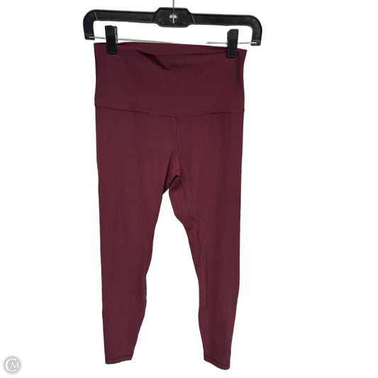 Athletic Leggings By Lululemon In Red, Size: 6