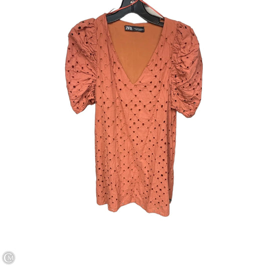 Dress Casual Midi By Zara In Orange, Size: M