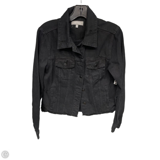 Jacket Denim By Clothes Mentor In Black, Size: M