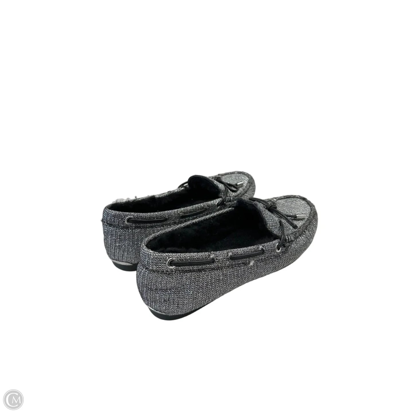 Slippers Designer By Michael Kors Collection In Silver, Size: 5.5