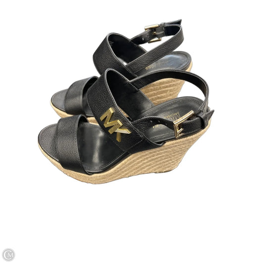 Sandals Heels Wedge By Michael By Michael Kors In Black, Size: 5.5