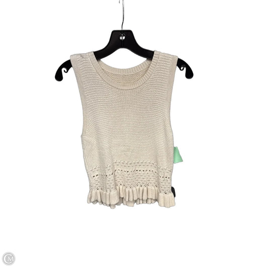 Top Sleeveless By Clothes Mentor In Cream, Size: M