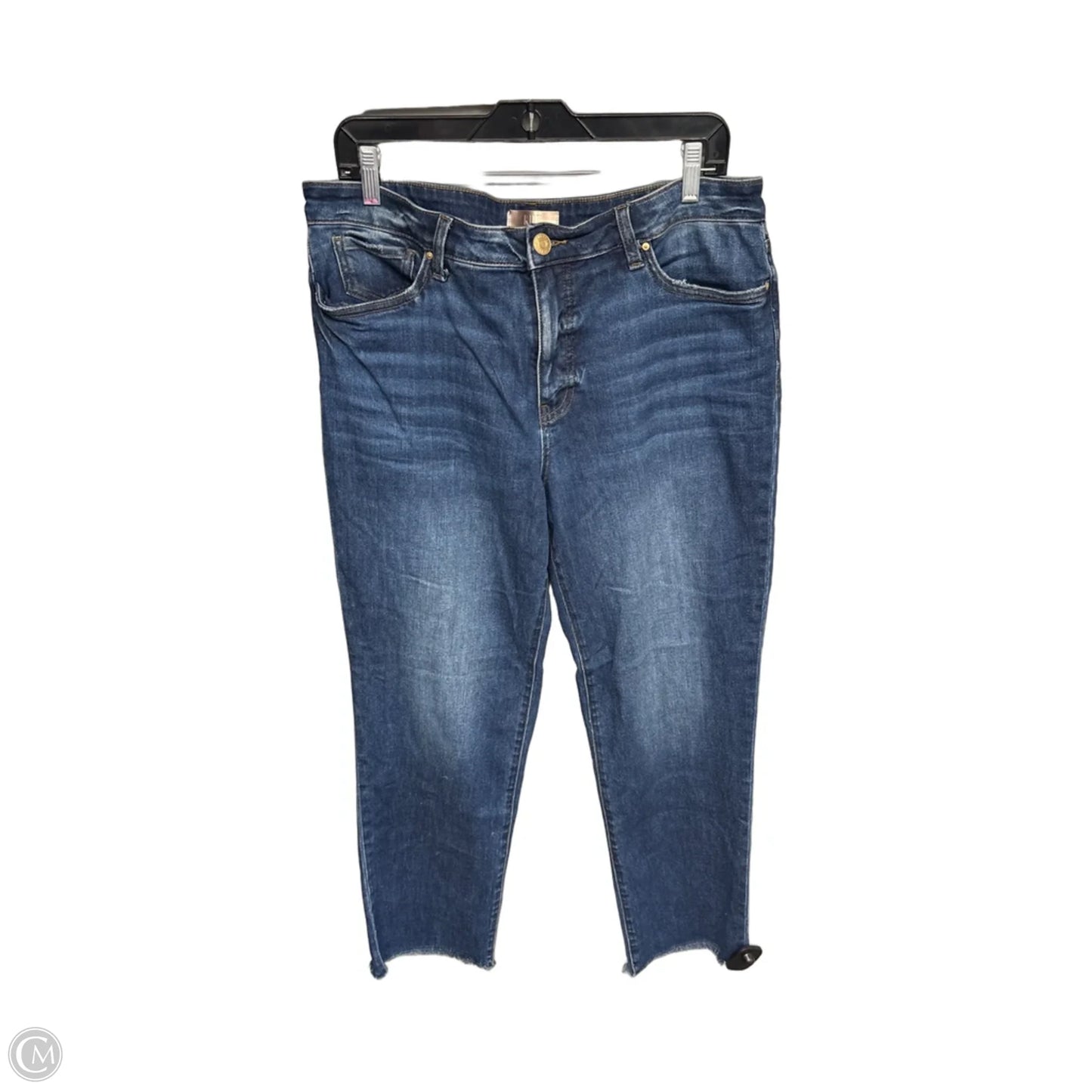 Jeans Straight By Kut In Blue Denim, Size: 14