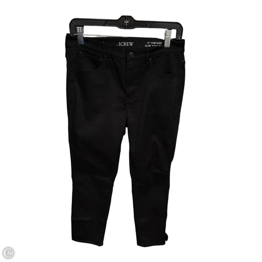 Jeans Straight By J. Crew In Black Denim, Size: 6