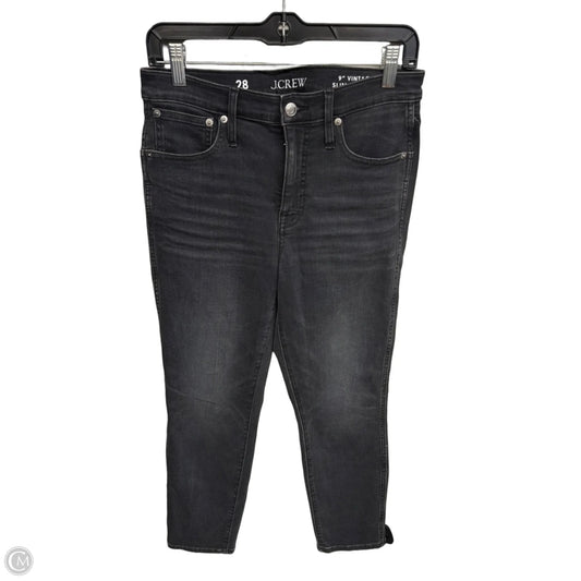 Jeans Straight By J. Crew In Black Denim, Size: 6