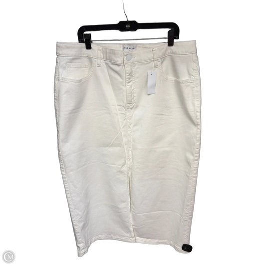 Skirt Maxi By Lane Bryant In White Denim, Size: 18