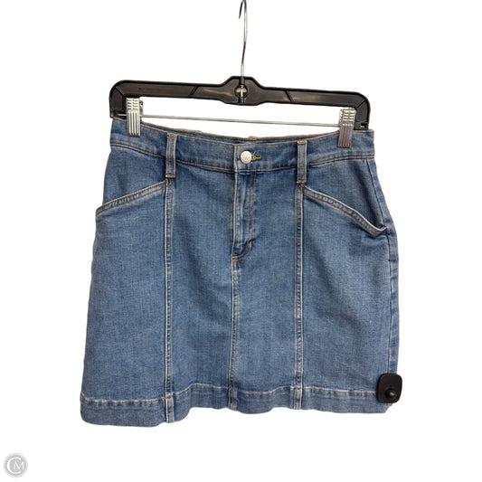 Skirt Midi By Banana Republic In Blue Denim, Size: 4