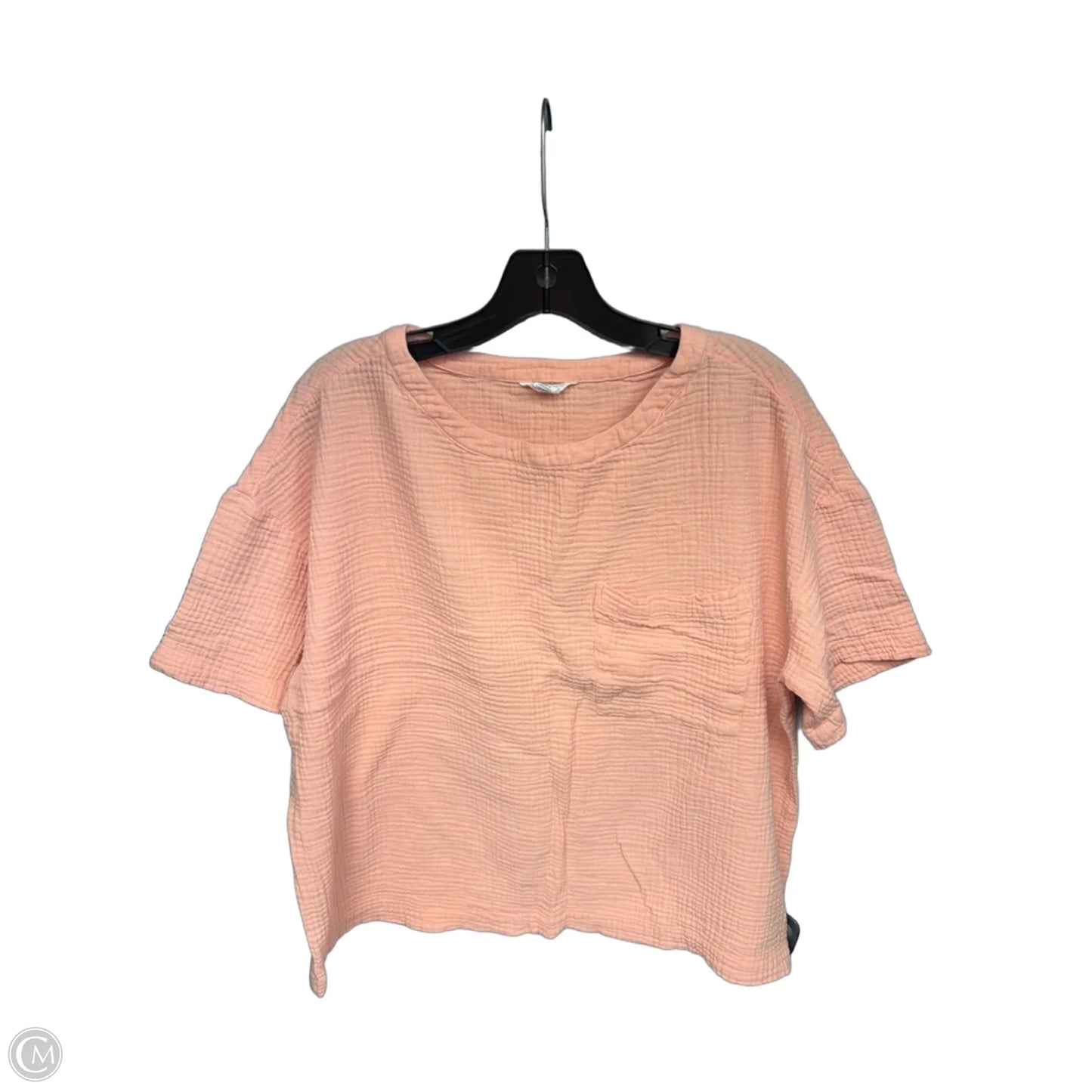 Top Short Sleeve By Caslon In Orange, Size: M