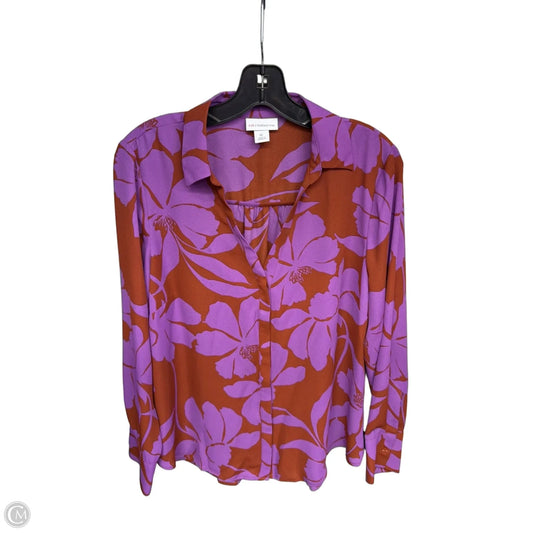 Top Long Sleeve By Liz Claiborne In Purple, Size: Lp