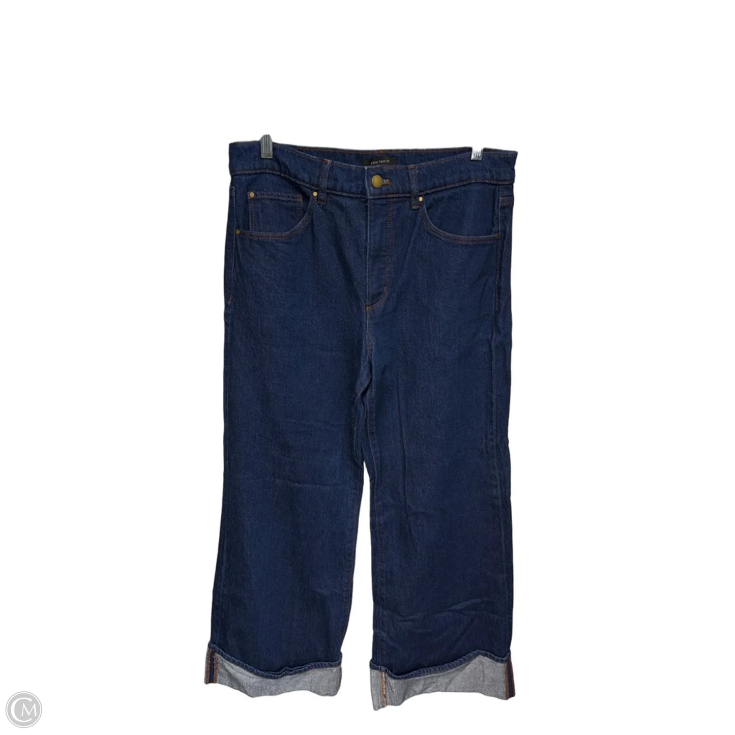 Jeans Wide Leg By Ann Taylor In Blue Denim, Size: 6
