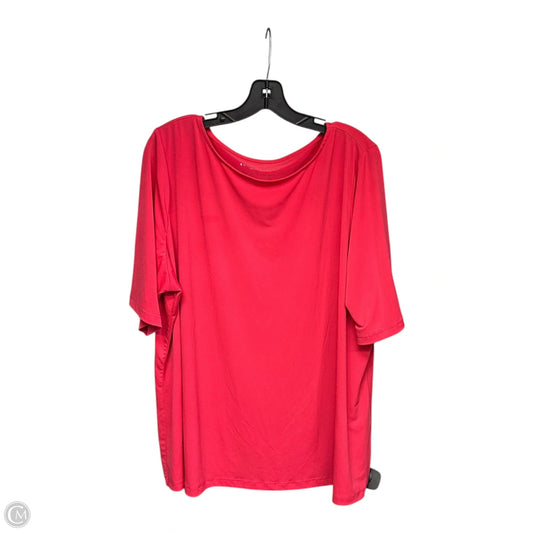 Top Short Sleeve By Susan Graver In Pink, Size: 2x