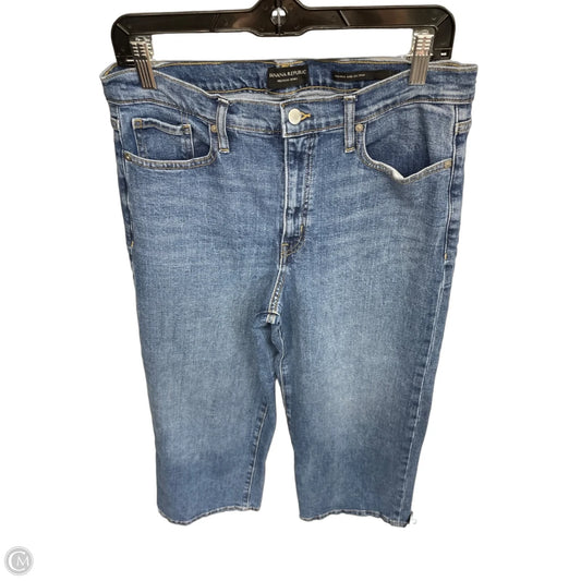 Jeans Wide Leg By Banana Republic In Blue Denim, Size: 12