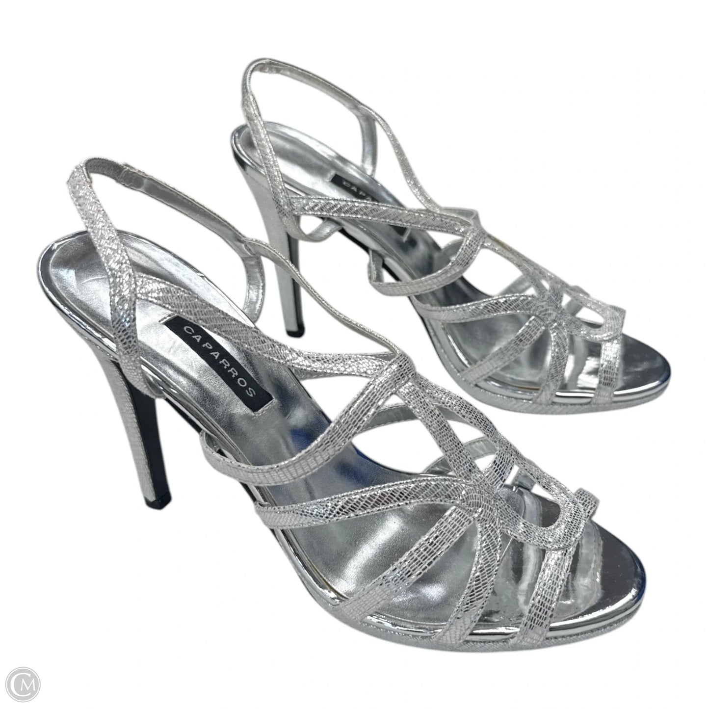 Shoes Heels Stiletto By Clothes Mentor In Silver, Size: 8.5