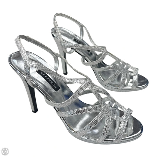 Shoes Heels Stiletto By Clothes Mentor In Silver, Size: 8.5