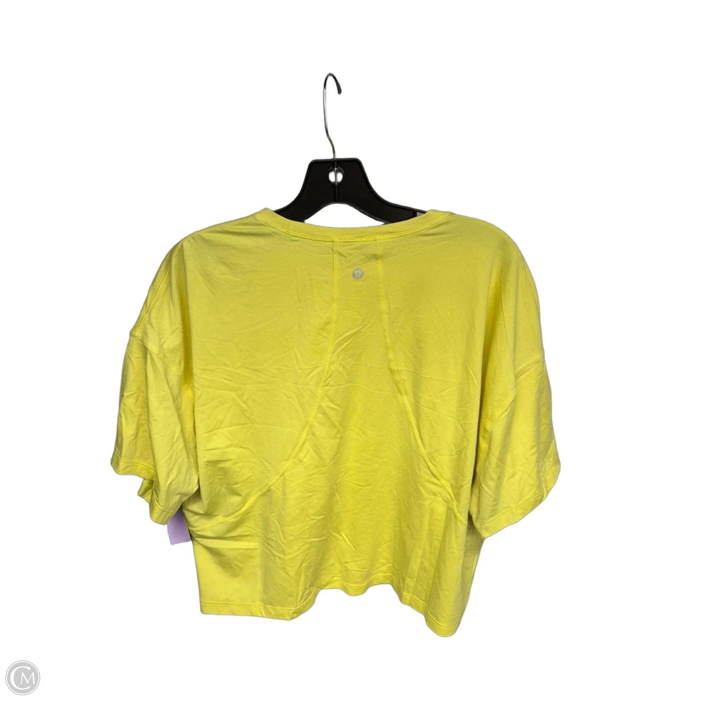 Athletic Top Short Sleeve By Lululemon In Yellow, Size: 12