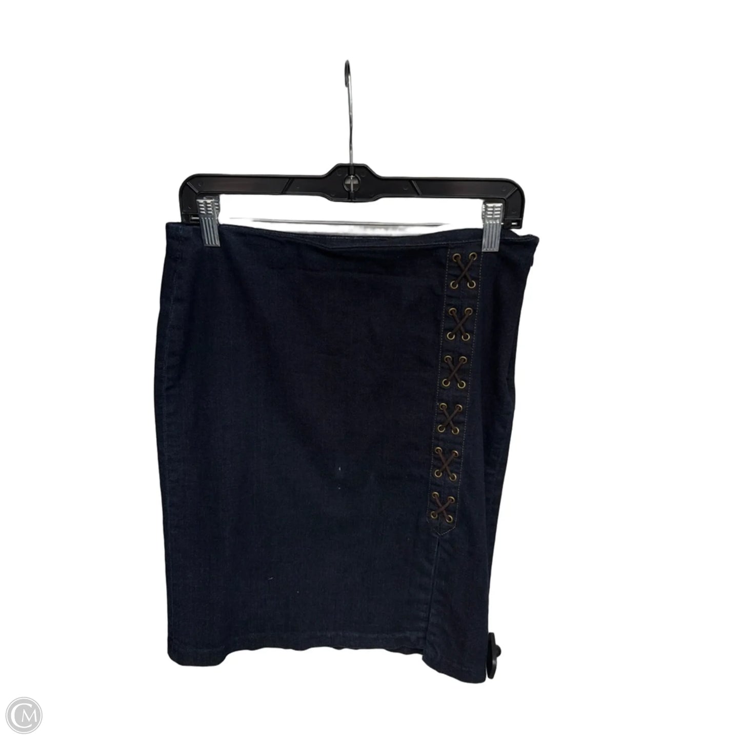 Skirt Midi By Lauren By Ralph Lauren In Blue Denim, Size: 6p