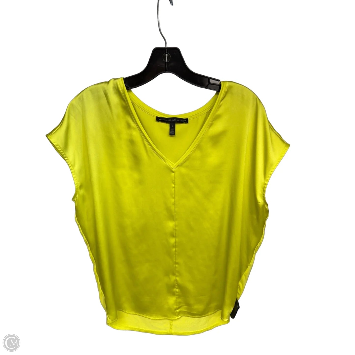 Top Short Sleeve By White House Black Market In Yellow, Size: S