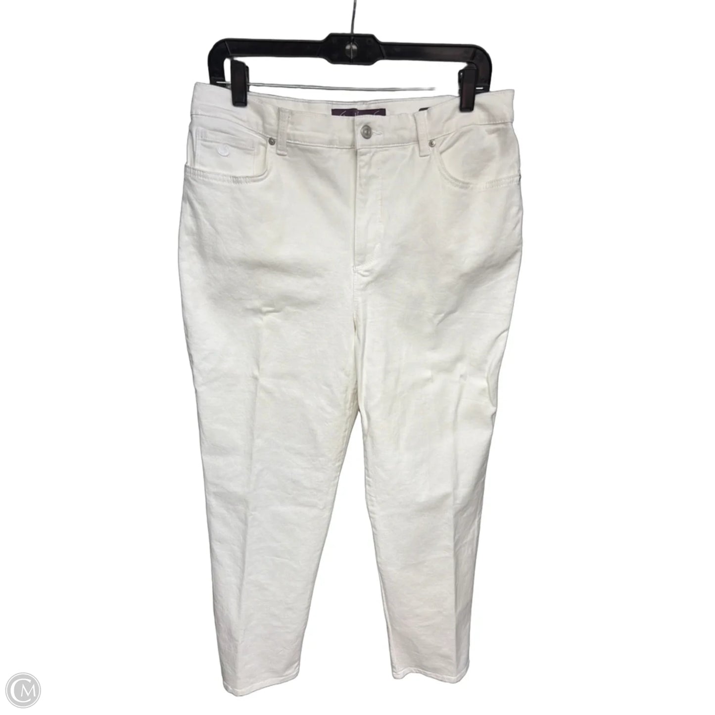 Jeans Wide Leg By Gloria Vanderbilt In White Denim, Size: 14