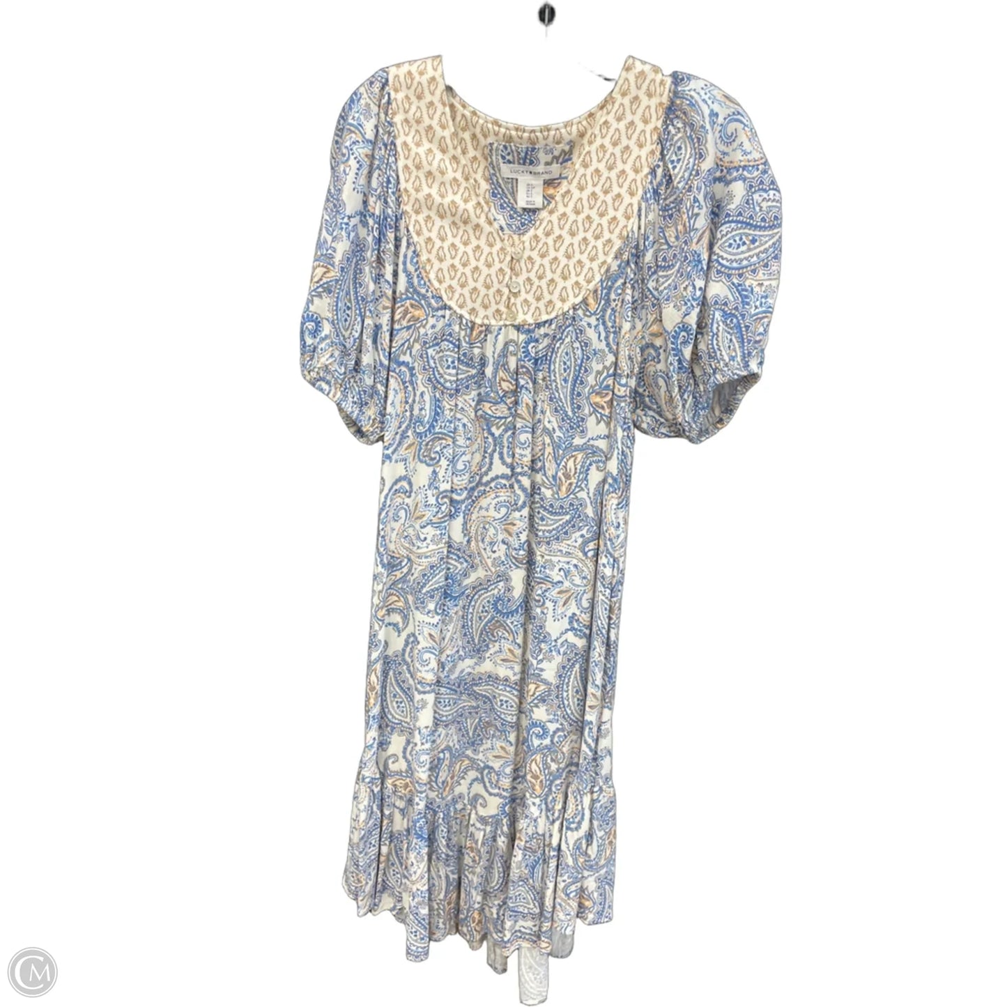 Dress Casual Midi By Lucky Brand In Blue & White, Size: Sp