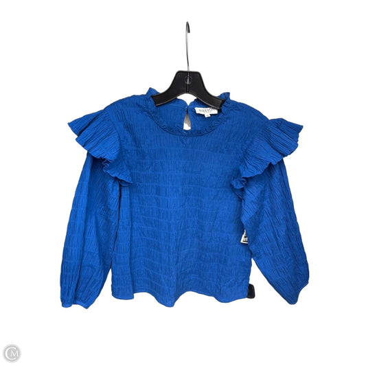 Top 3/4 Sleeve By Nation In Blue, Size: M