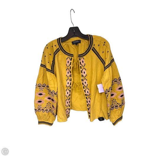 Top Long Sleeve By Rd Style In Yellow, Size: M