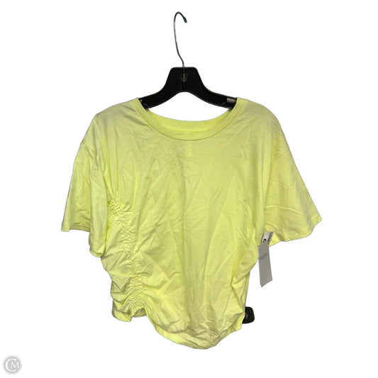 Athletic Top Short Sleeve By Zella In Yellow, Size: L