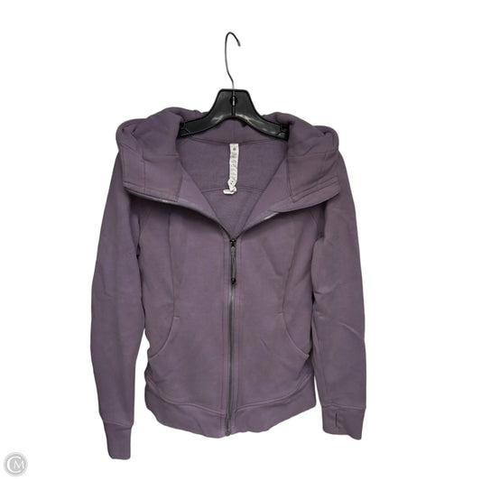 Athletic Sweatshirt Hoodie By Lululemon In Purple, Size: 8