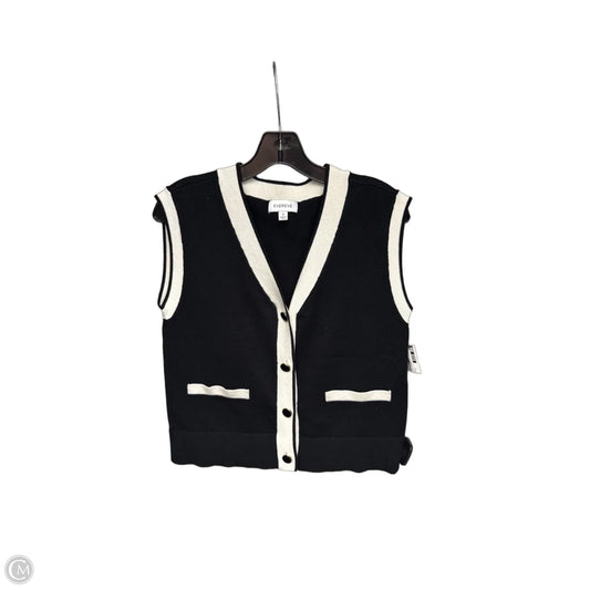 Top Sleeveless By Evereve In Black & White, Size: S