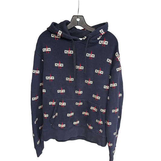 Sweater Cardigan Luxury Designer By Moncler In Navy, Size: M